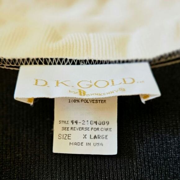 Vintage DonnKenny DK Gold Cartigan Sweater Classic Black Cream Women's XLarge - Picture 4 of 6